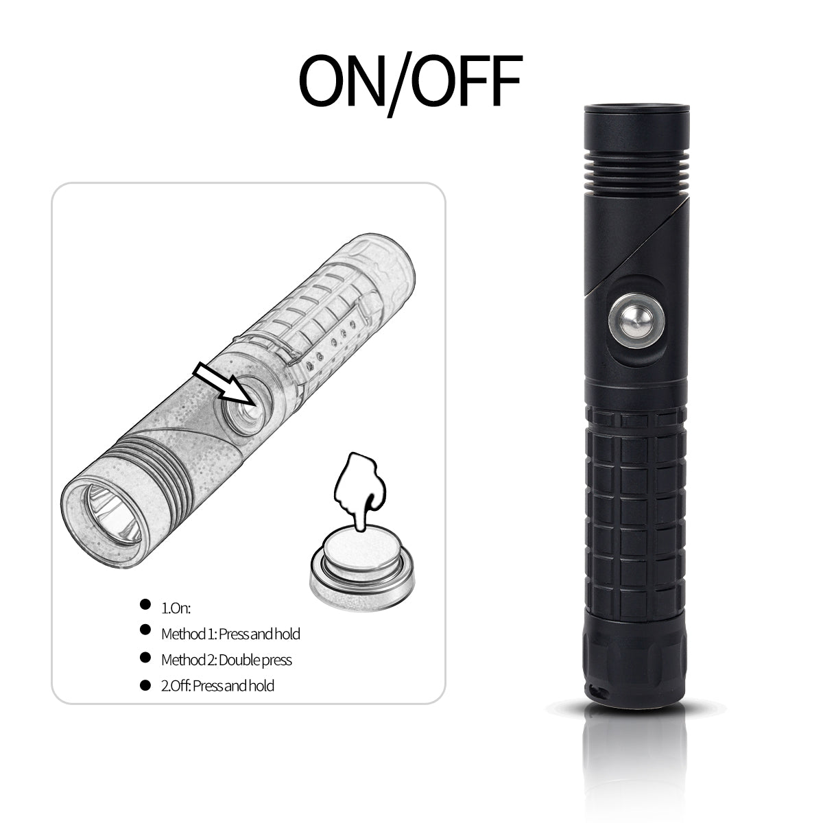 Lampe de plongée PoleShine - 1200 lumens | 6 modes | Étanchéité IPX8 | Rechargeable | Angle réglable | Batterie 4800mAh | TX1
