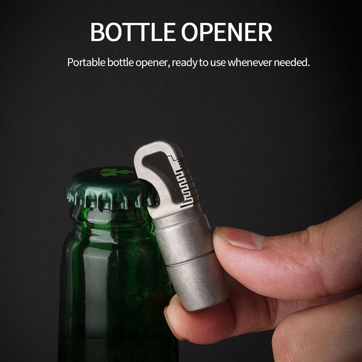 Linterna EDC PoleShine - 60 Lumens | Titanio | Impermeable | Abrebotellas | Multiherramienta | EDC Práctico | DL104