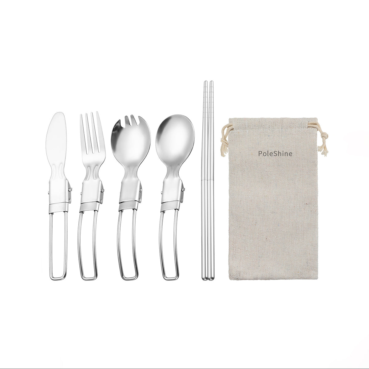 Ensemble de couverts de camping et de pique-nique PoleShine Outdoor