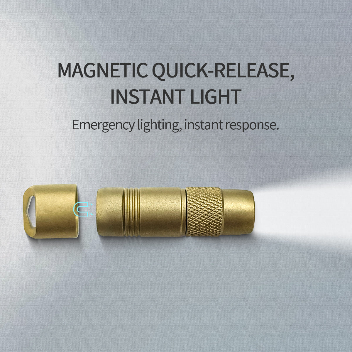 Lampe de poche Mini PoleShine - 160 lumens | 3 modes | Stroboscope | Étanchéité IPX6 | Rechargeable | Alliage de titane | Base magnétique | MN103