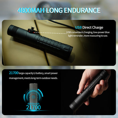 Lampe de plongée PoleShine - 1200 lumens | 6 modes | Étanchéité IPX8 | Rechargeable | Angle réglable | Batterie 4800mAh | TX1