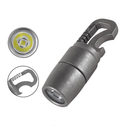 Lampe de poche EDC PoleShine - 60 lumens | Titane | Étanche | Ouvre-bouteille | Multi-outil | EDC pratique | DL104