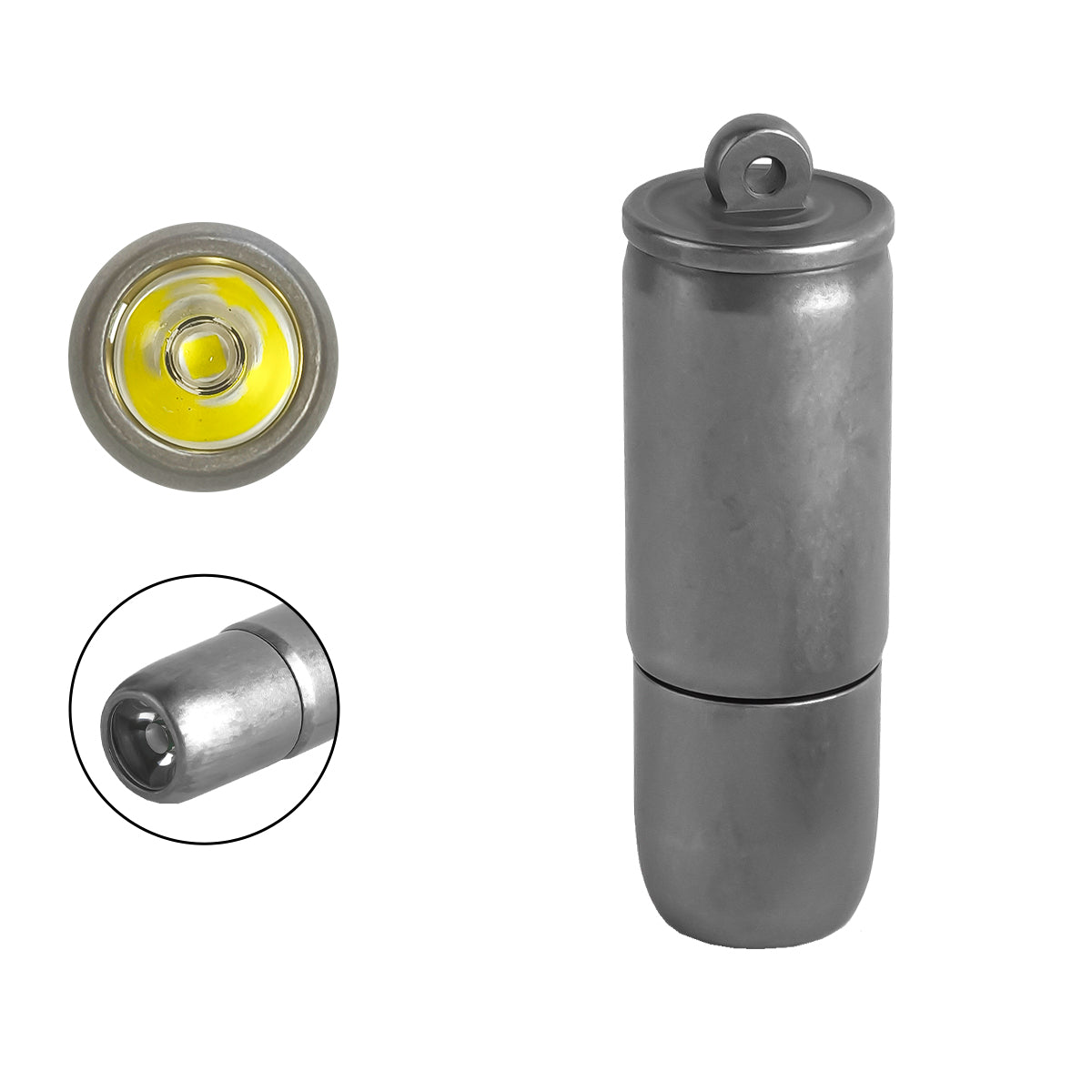 Lampe de poche de clé PoleShine - 130 lumens | 3 modes | Rechargeable | Alliage de titane | Étanche | Élégant EDC essentiel | ZD101